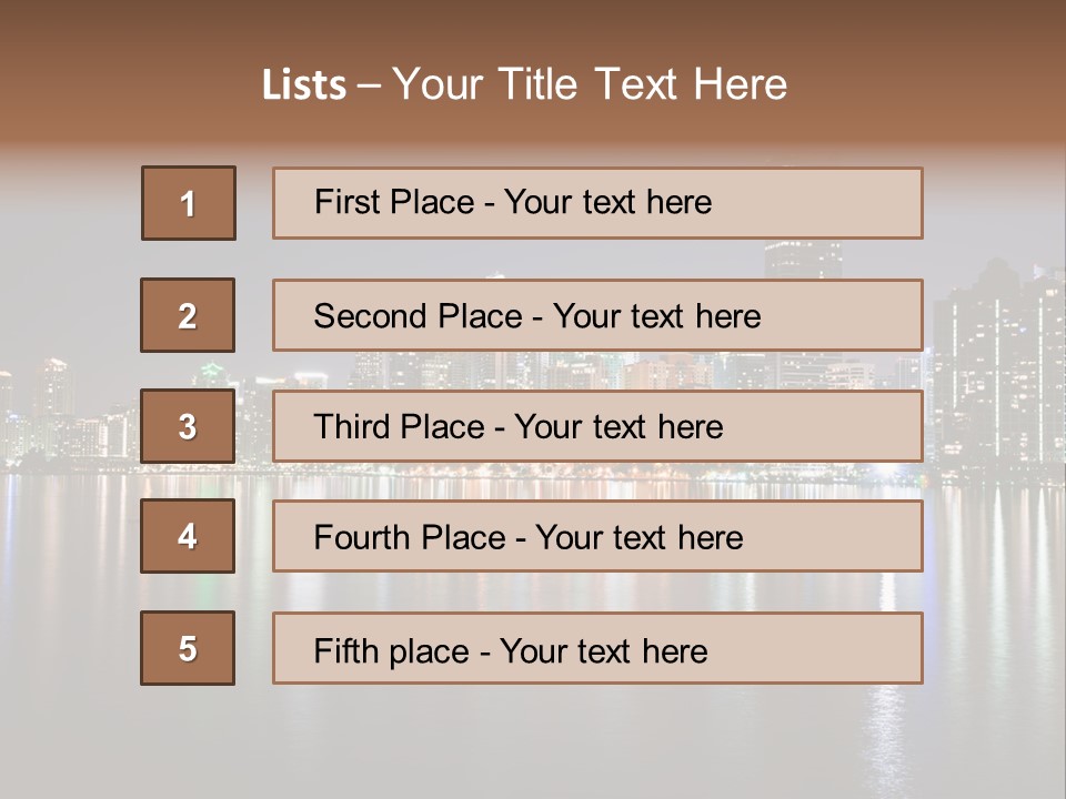 Florida Skyline Tower PowerPoint Template