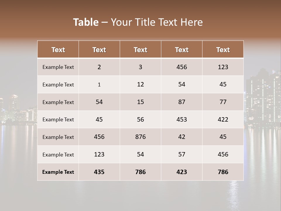 Florida Skyline Tower PowerPoint Template