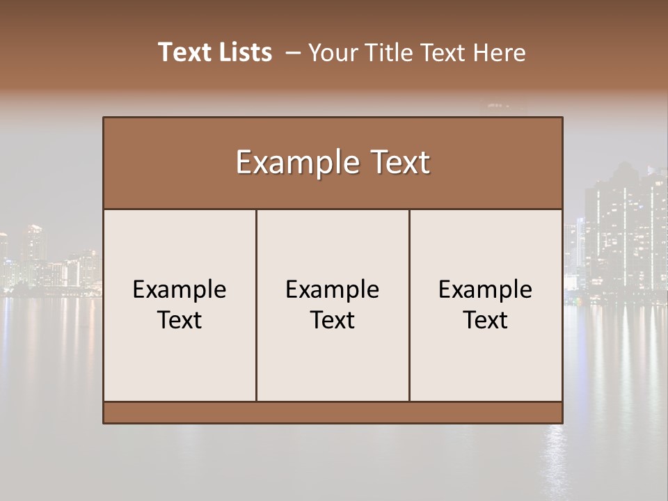 Florida Skyline Tower PowerPoint Template