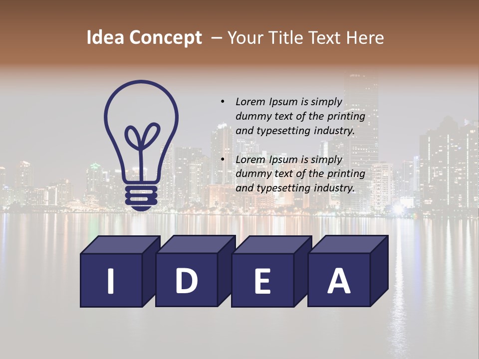 Florida Skyline Tower PowerPoint Template