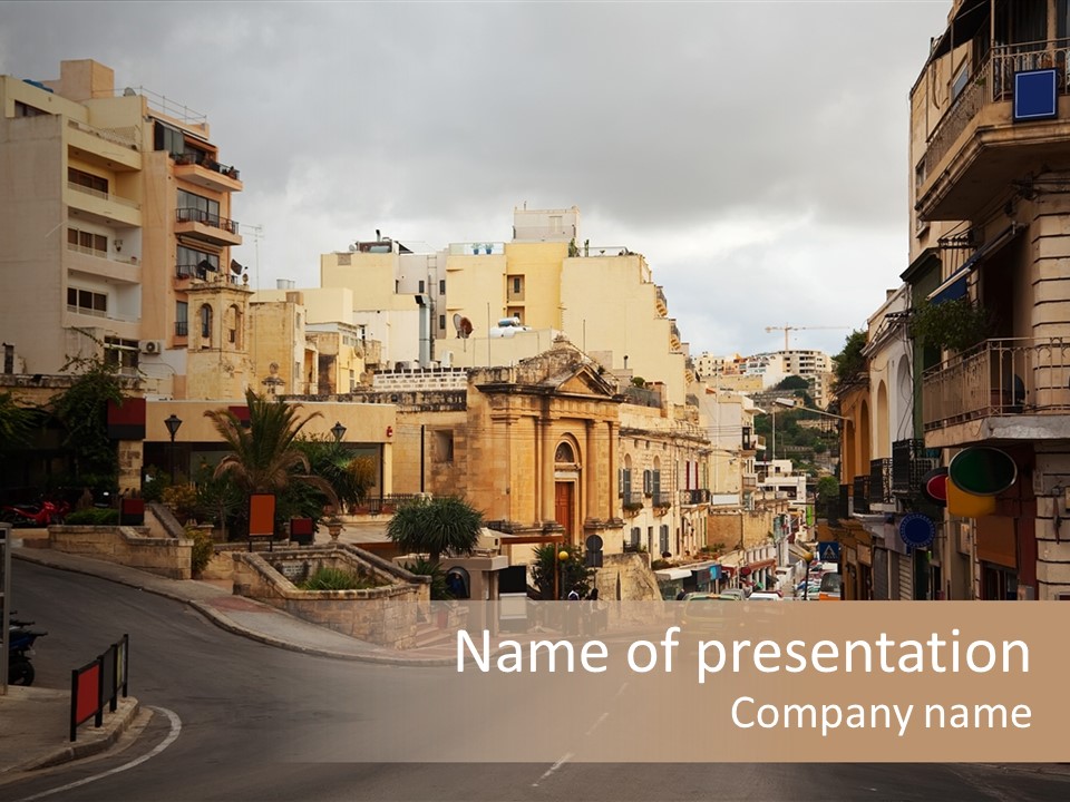 Building Urban Outside PowerPoint Template