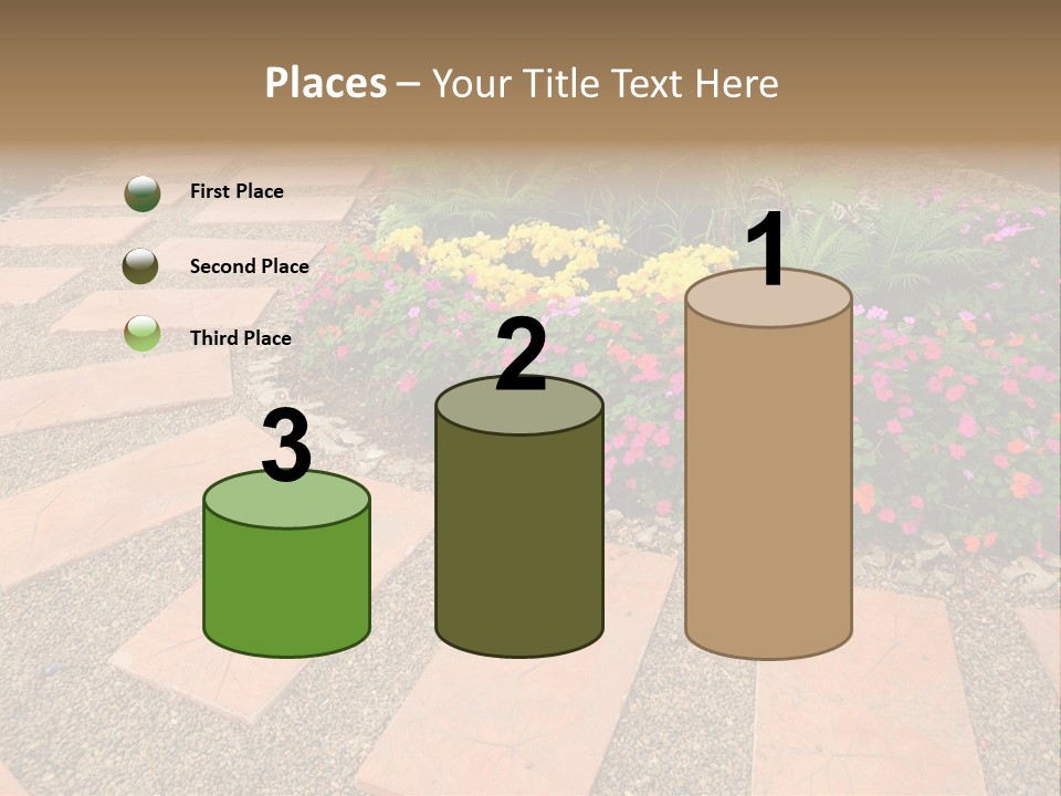 Adult Lotus Businesswoman PowerPoint Template