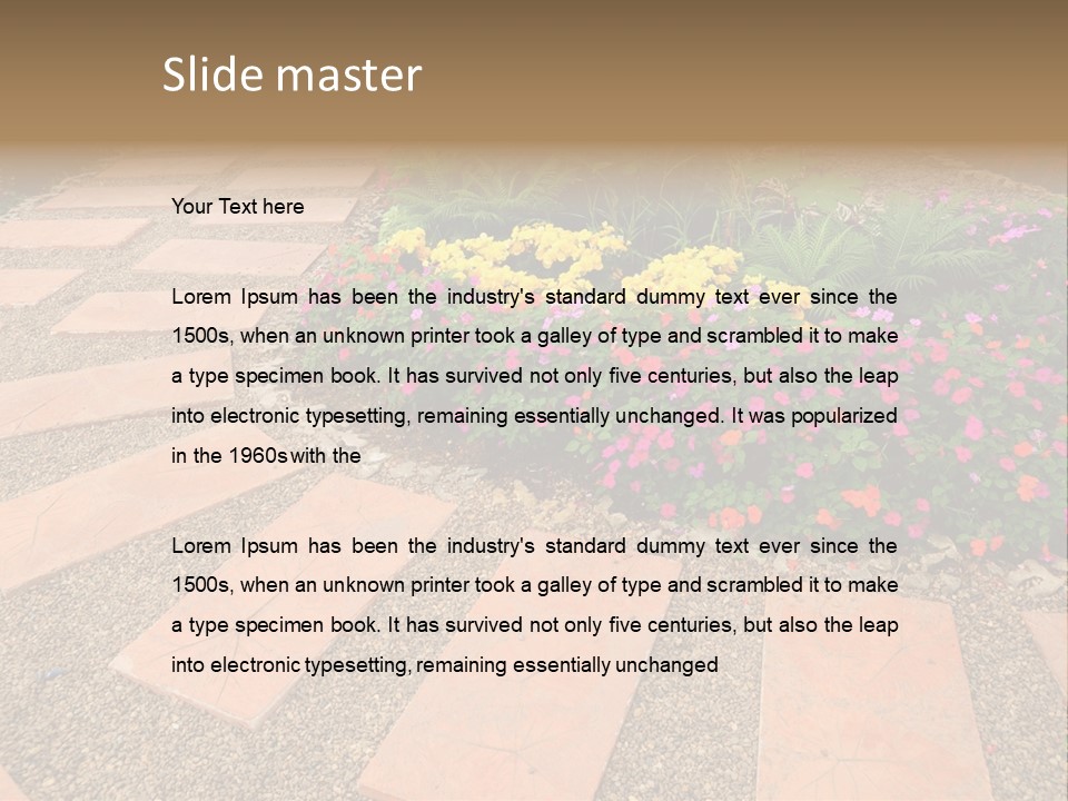 Adult Lotus Businesswoman PowerPoint Template