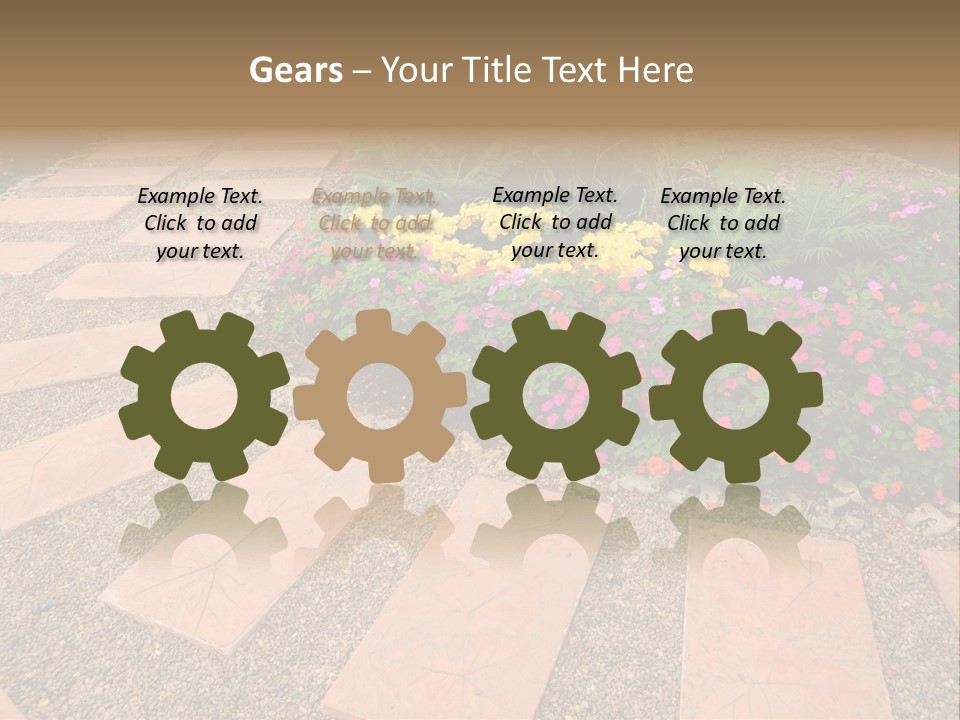 Adult Lotus Businesswoman PowerPoint Template