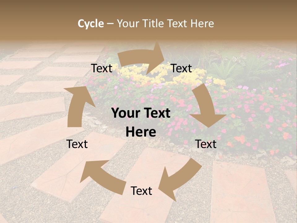 Adult Lotus Businesswoman PowerPoint Template