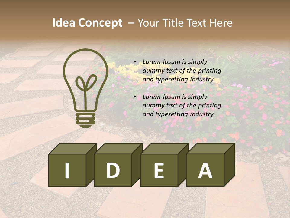 Adult Lotus Businesswoman PowerPoint Template