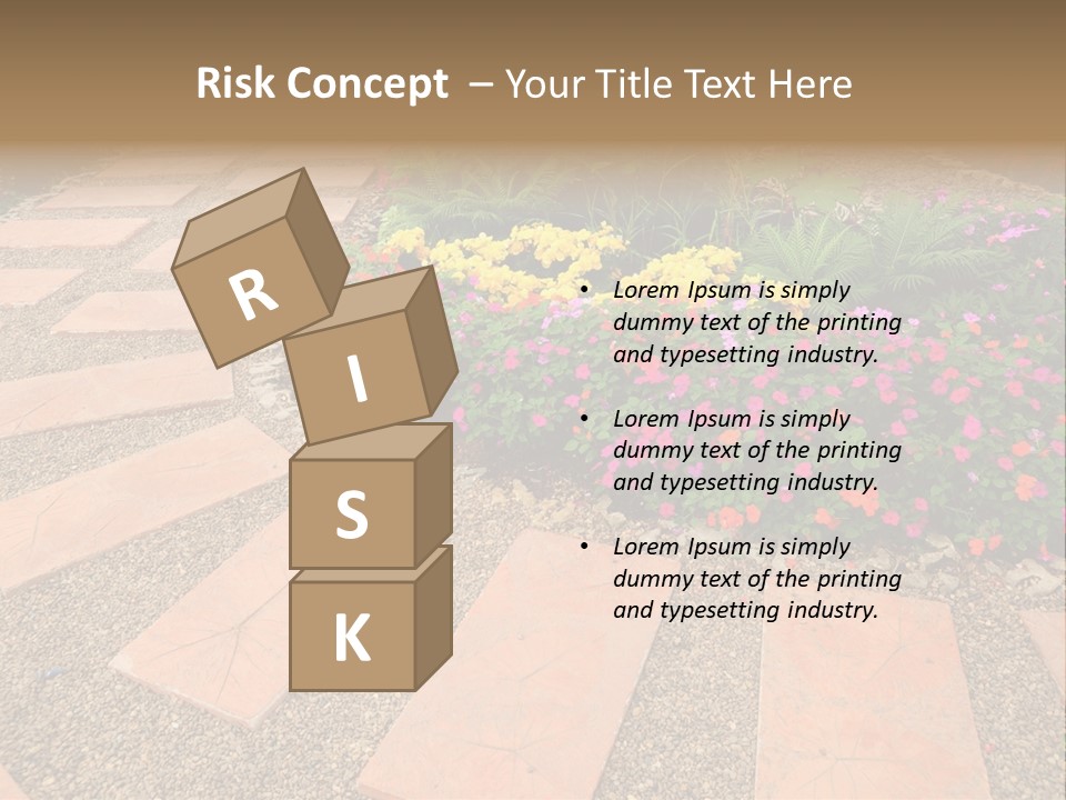 Adult Lotus Businesswoman PowerPoint Template