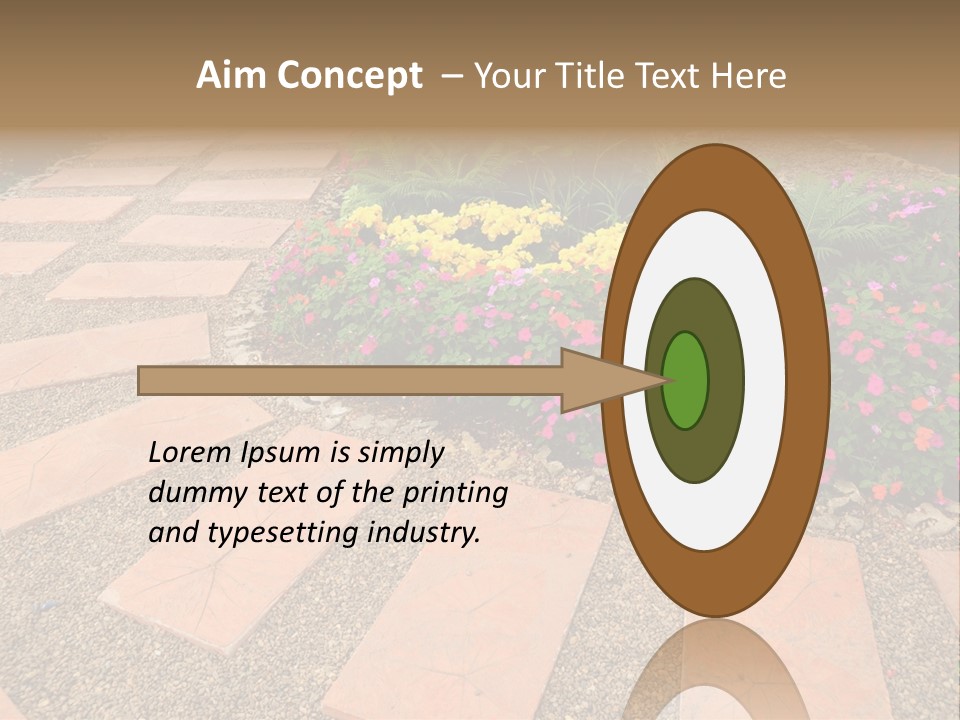 Adult Lotus Businesswoman PowerPoint Template