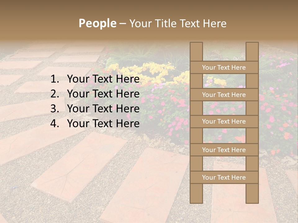 Adult Lotus Businesswoman PowerPoint Template