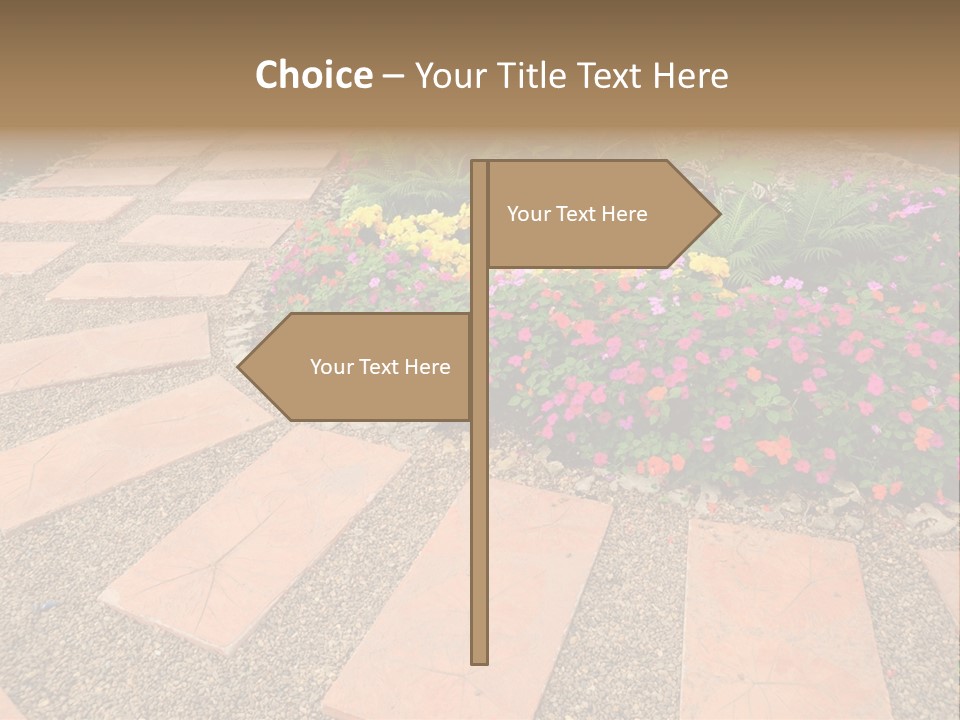 Adult Lotus Businesswoman PowerPoint Template