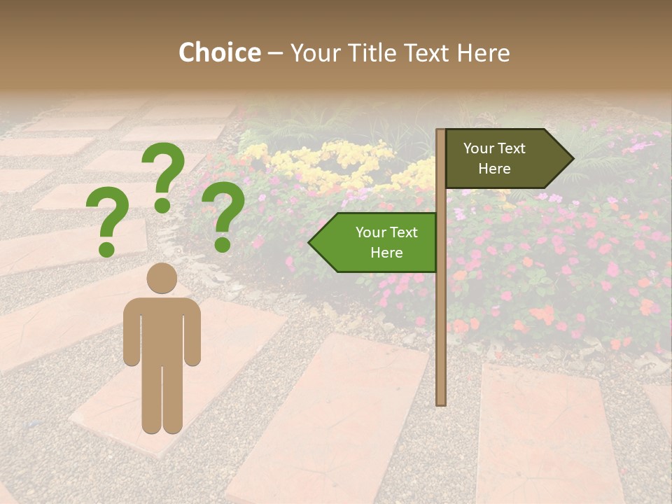 Adult Lotus Businesswoman PowerPoint Template