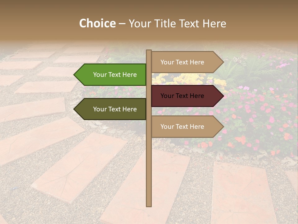 Adult Lotus Businesswoman PowerPoint Template