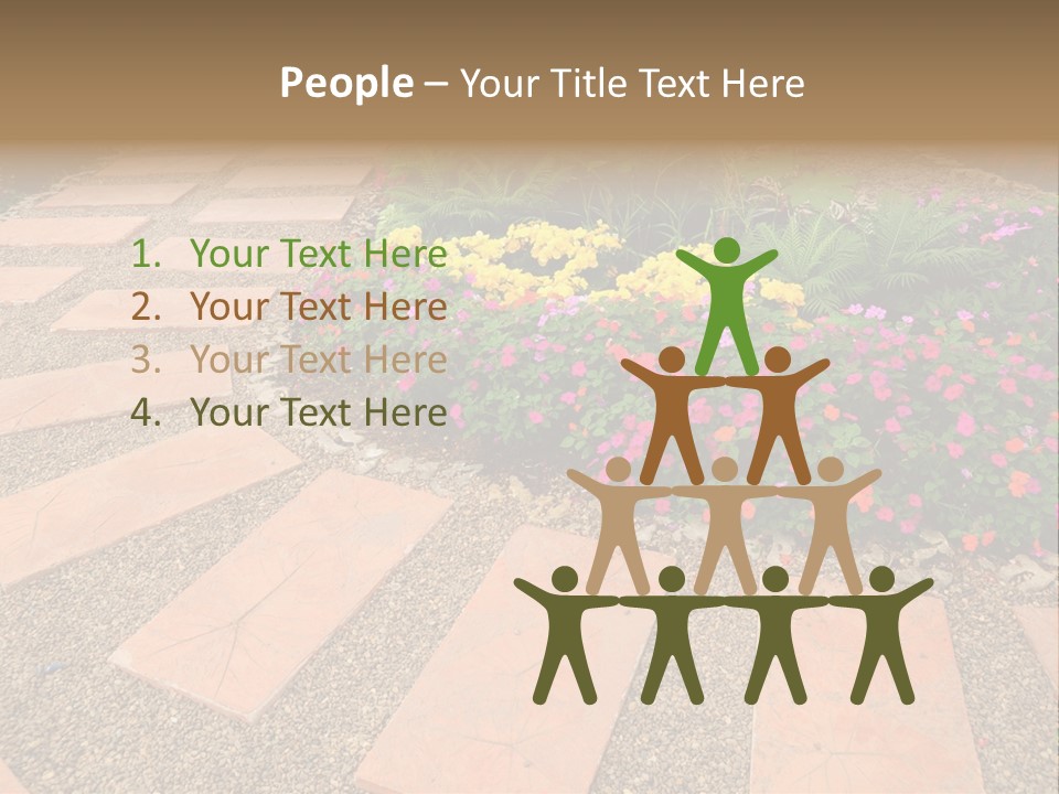 Adult Lotus Businesswoman PowerPoint Template