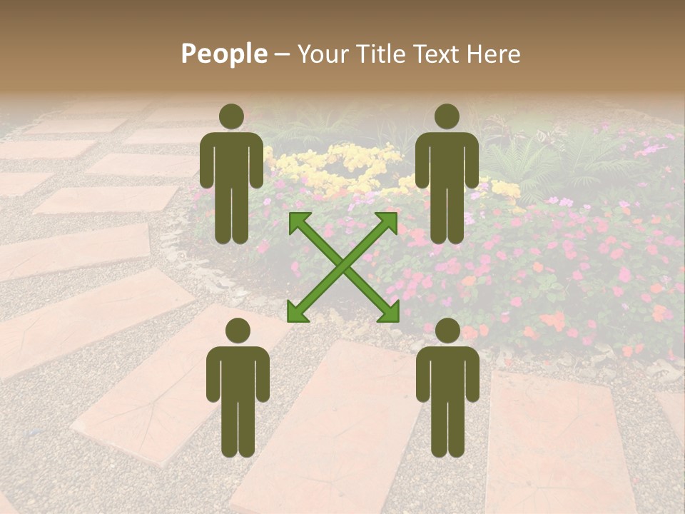 Adult Lotus Businesswoman PowerPoint Template