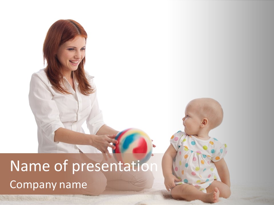 Girl Mama Baby PowerPoint Template