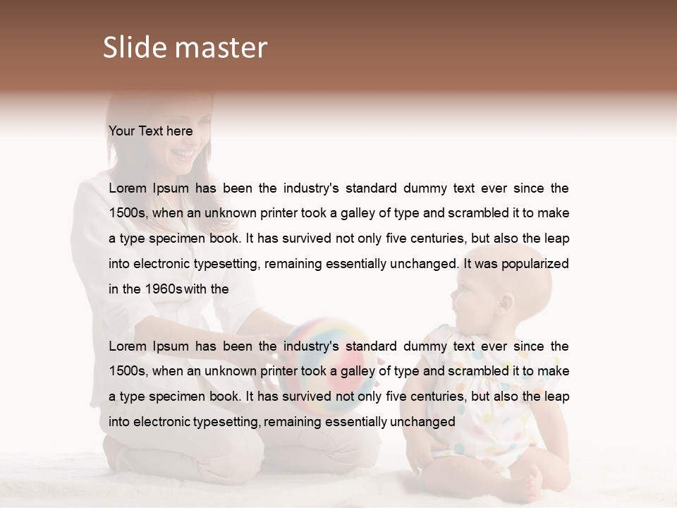 Girl Mama Baby PowerPoint Template