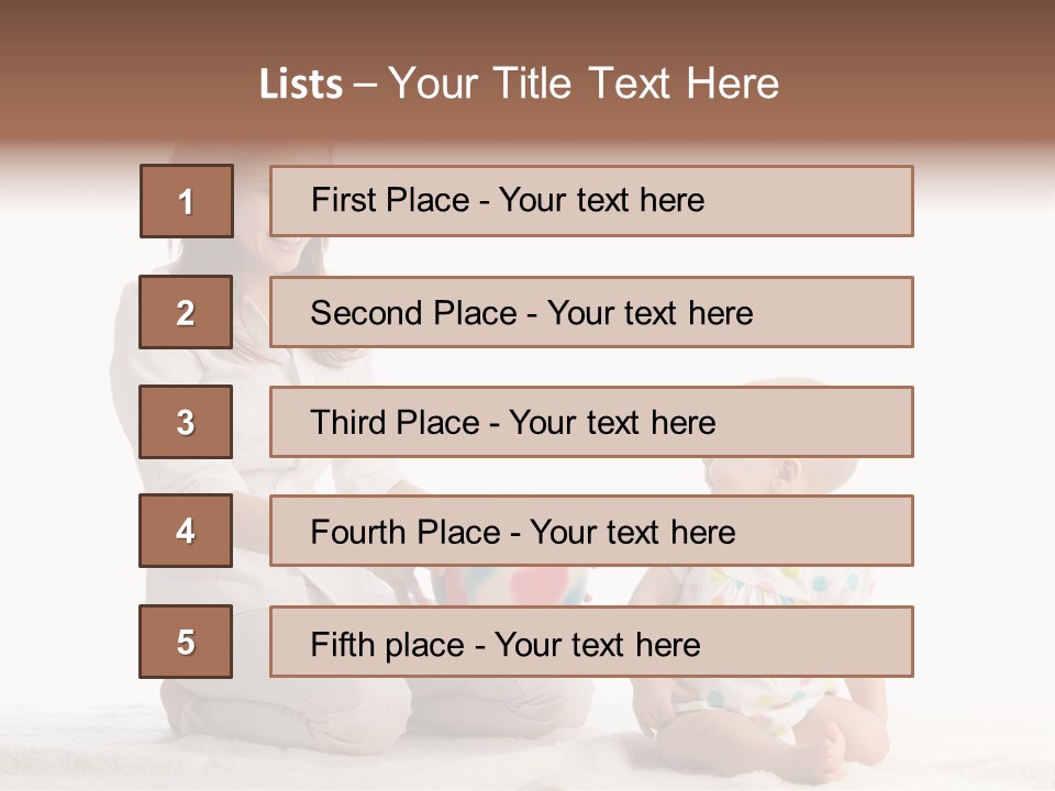 Girl Mama Baby PowerPoint Template