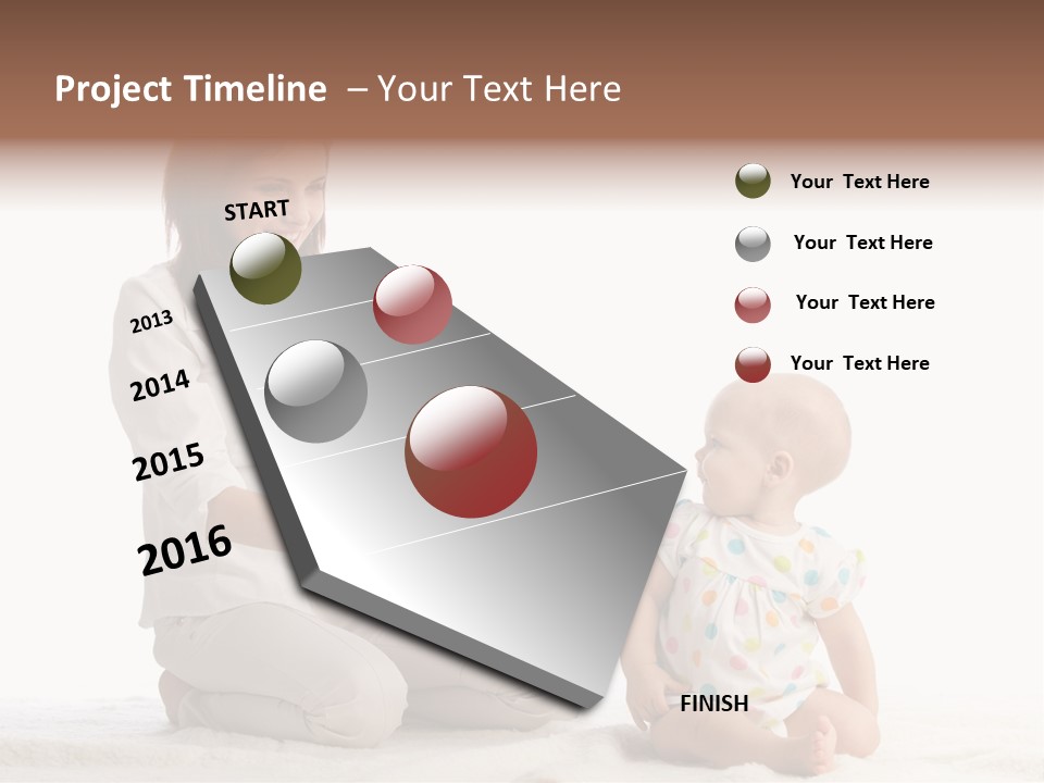 Girl Mama Baby PowerPoint Template