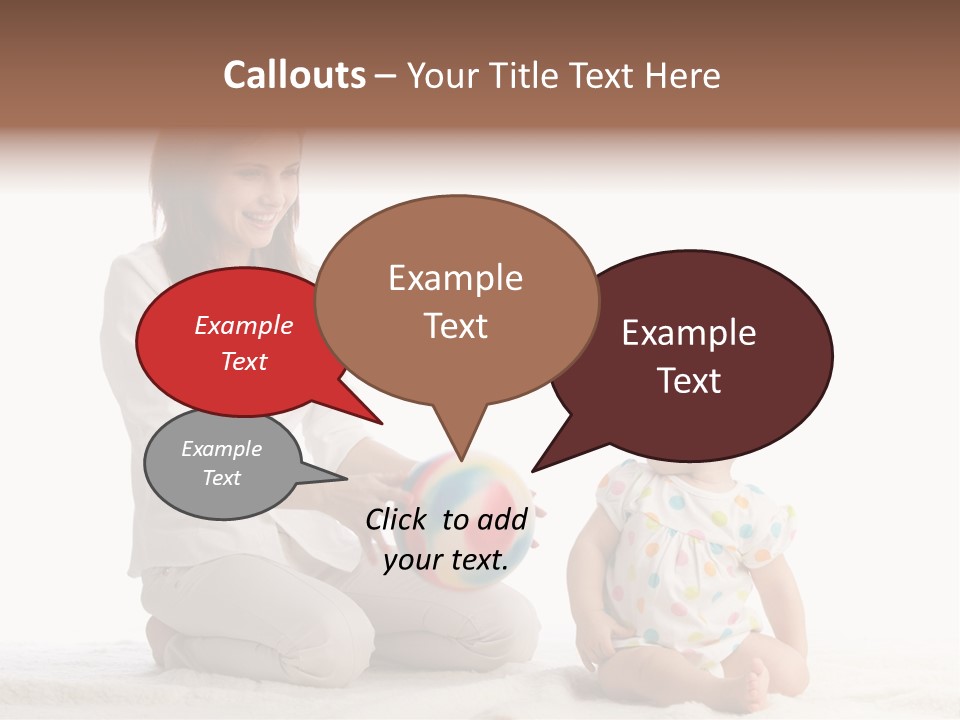 Girl Mama Baby PowerPoint Template