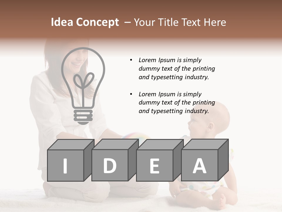 Girl Mama Baby PowerPoint Template