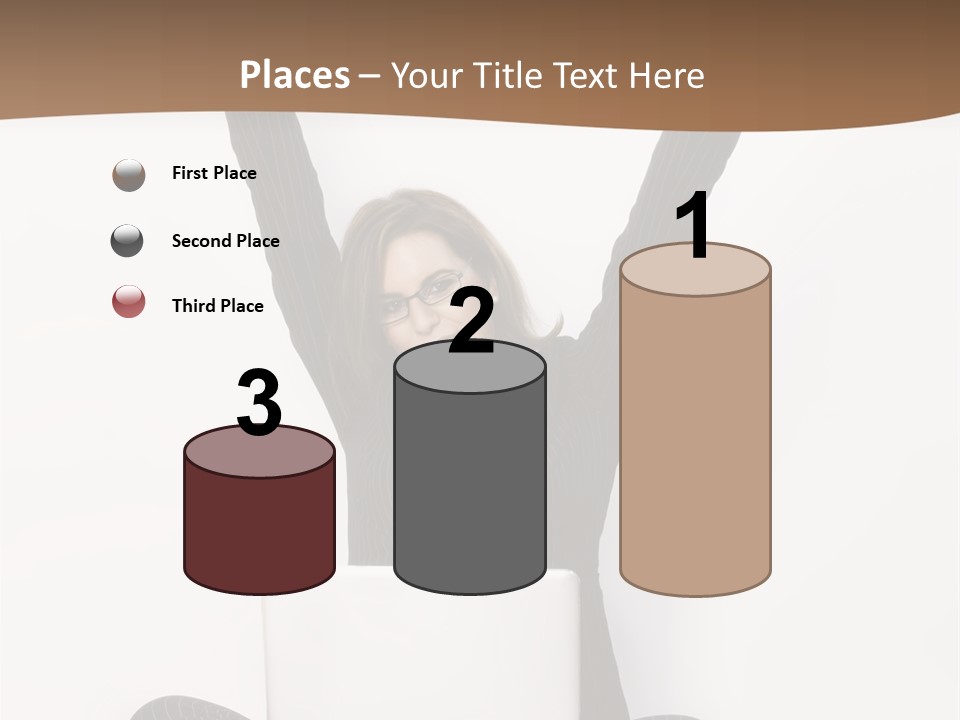 Adult Lotus Businesswoman PowerPoint Template