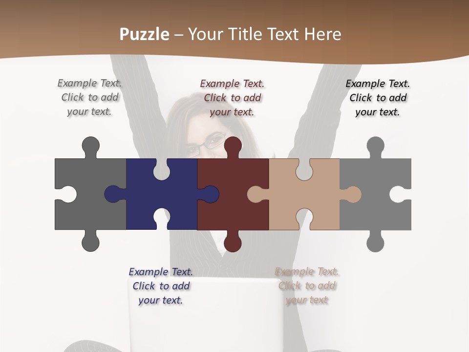 Adult Lotus Businesswoman PowerPoint Template