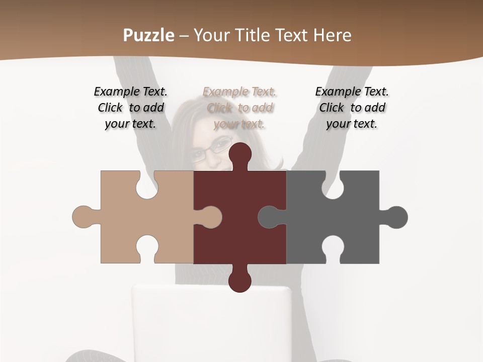 Adult Lotus Businesswoman PowerPoint Template