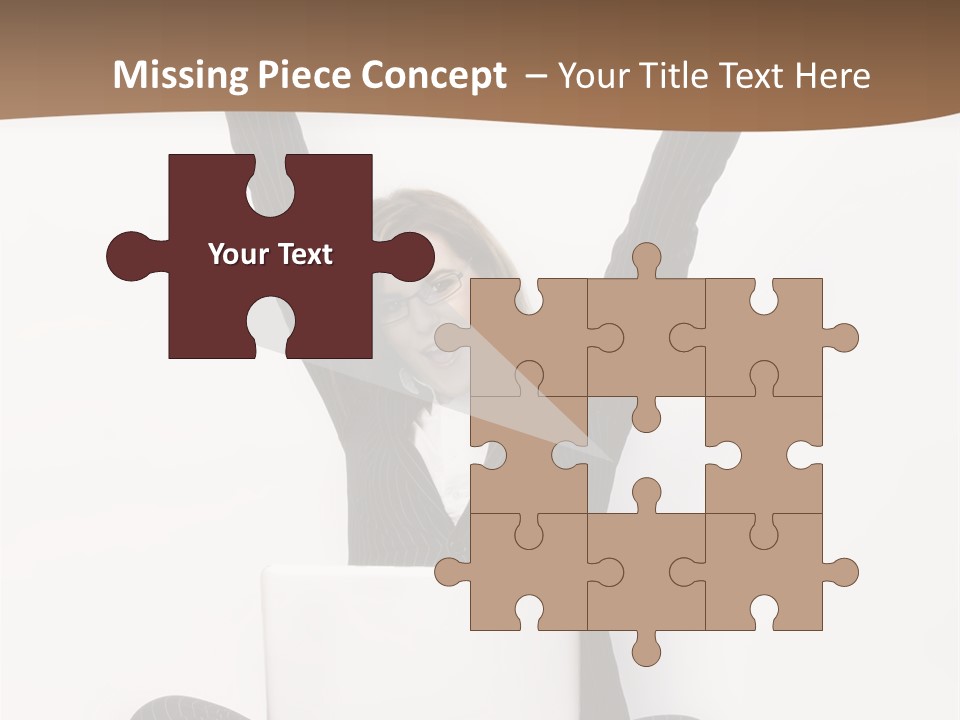 Adult Lotus Businesswoman PowerPoint Template