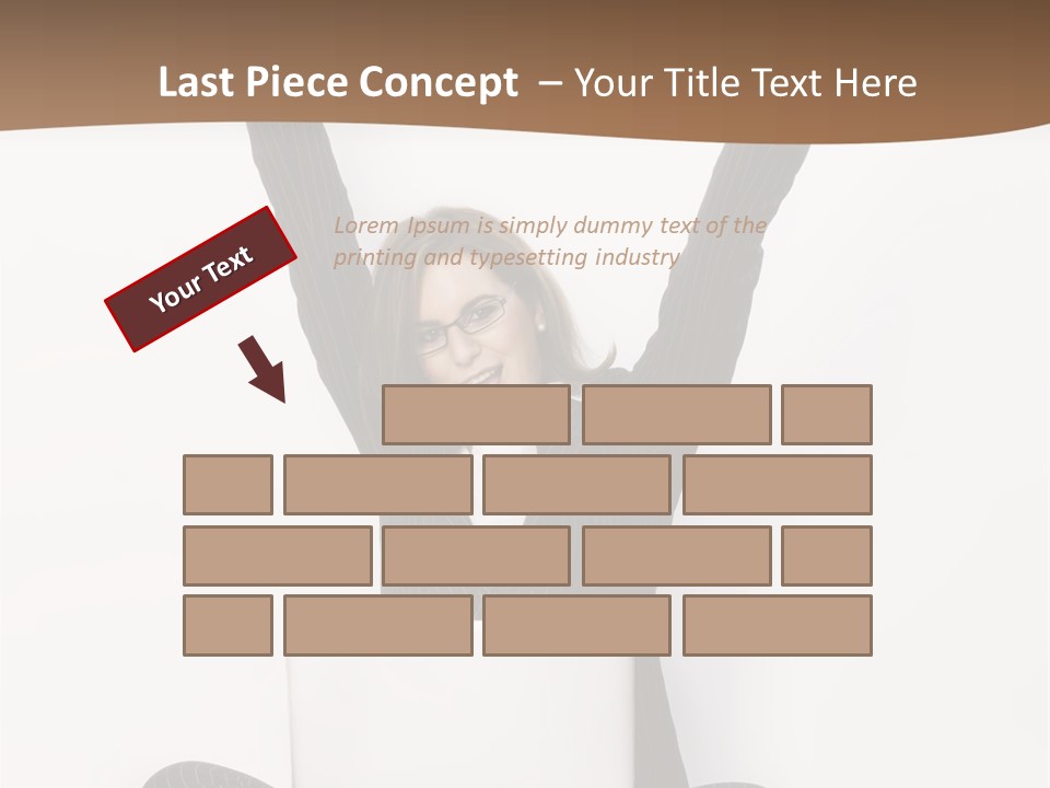 Adult Lotus Businesswoman PowerPoint Template