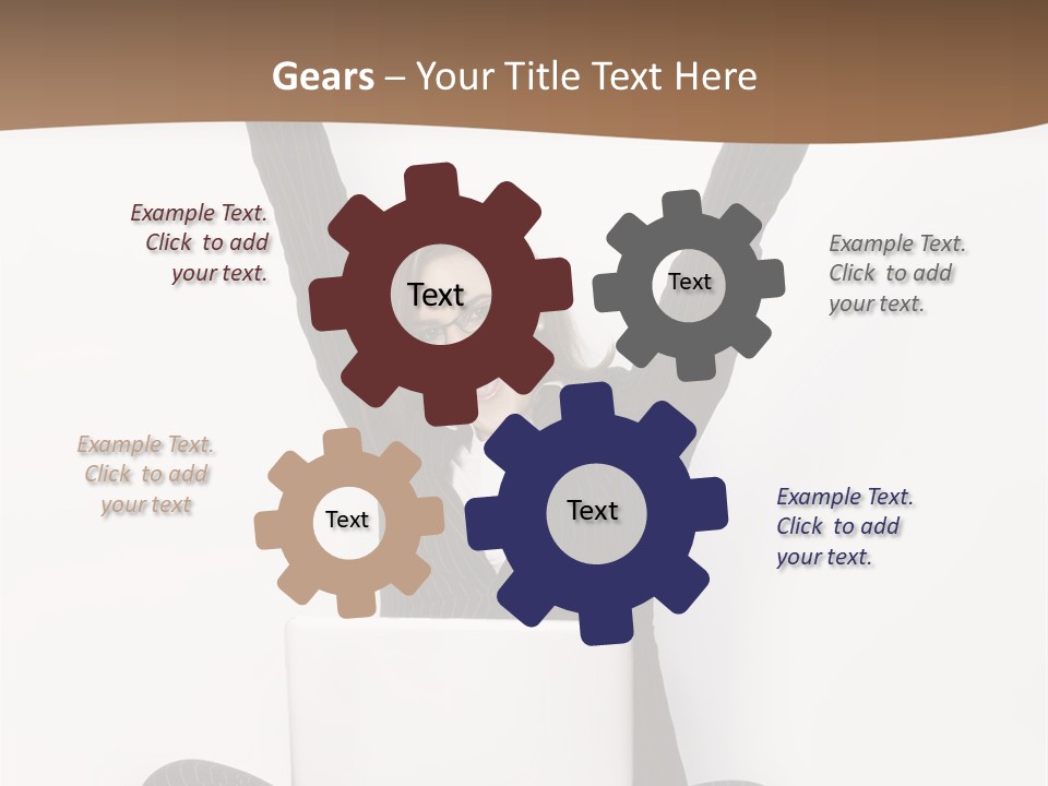 Adult Lotus Businesswoman PowerPoint Template