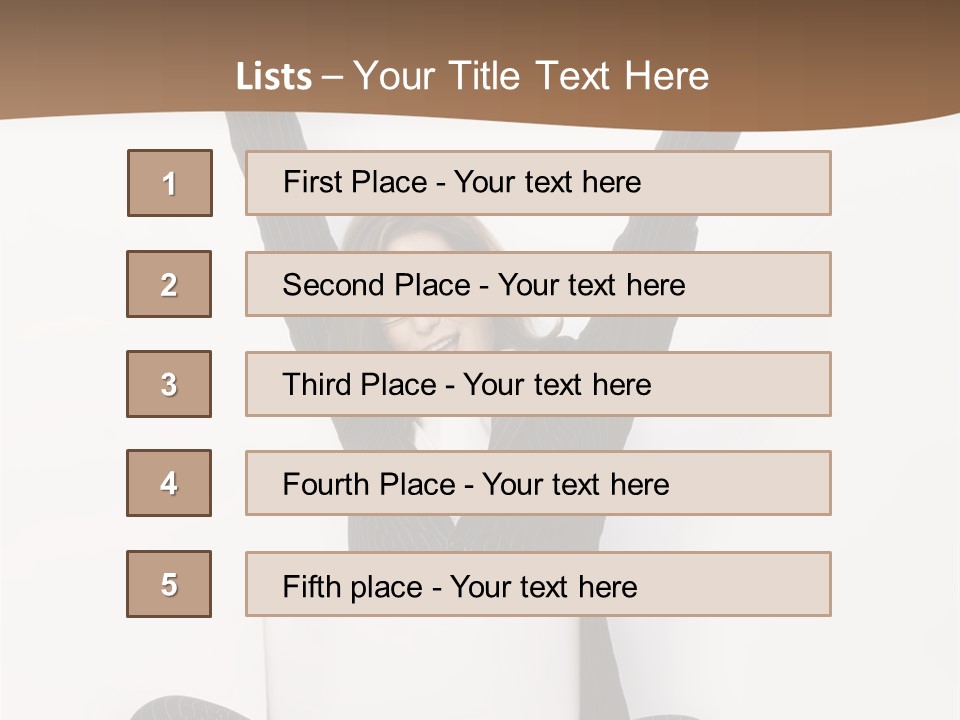 Adult Lotus Businesswoman PowerPoint Template