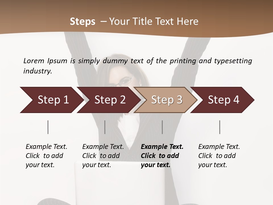 Adult Lotus Businesswoman PowerPoint Template