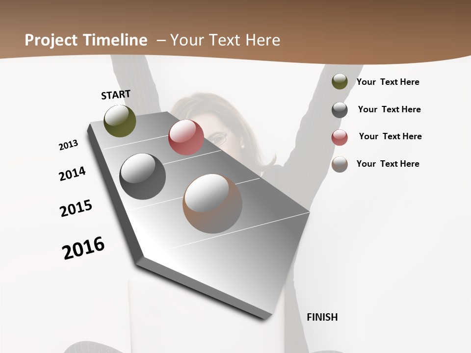 Adult Lotus Businesswoman PowerPoint Template