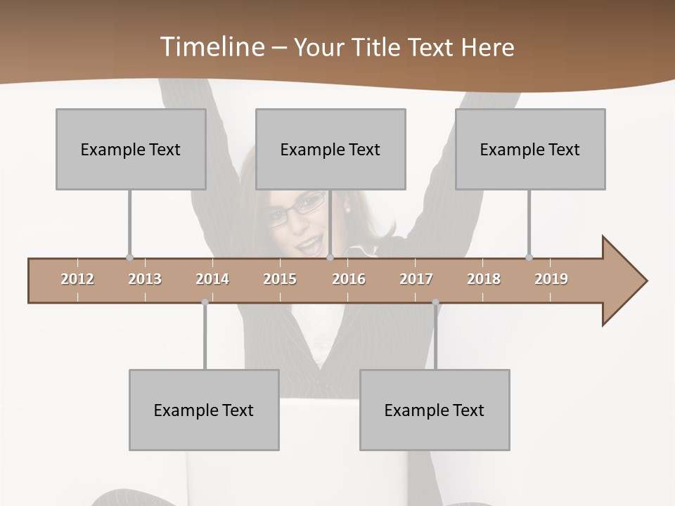 Adult Lotus Businesswoman PowerPoint Template