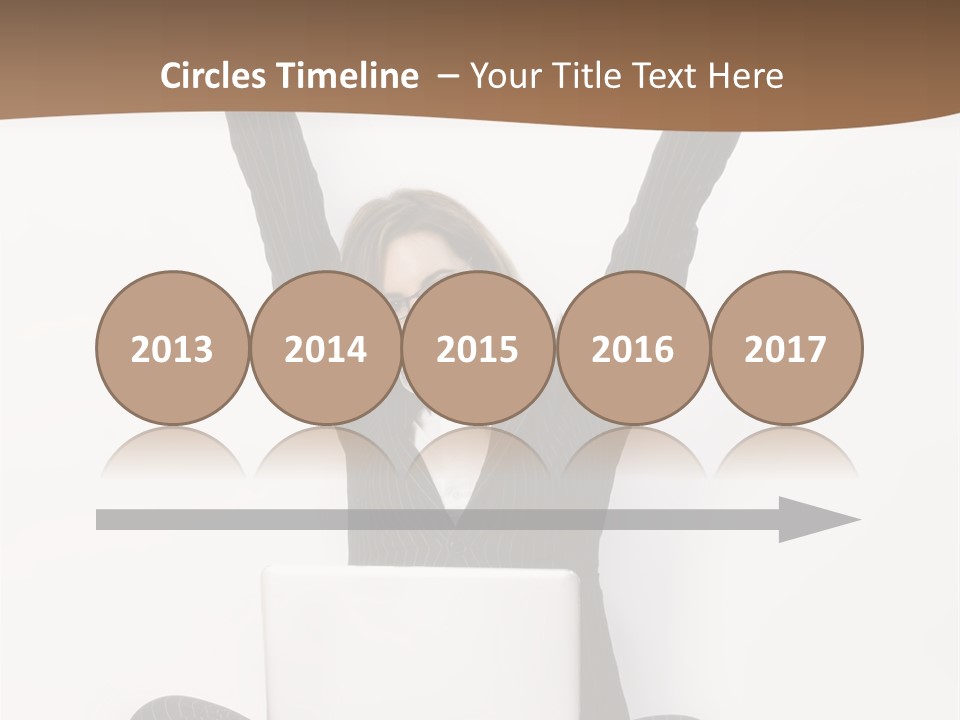 Adult Lotus Businesswoman PowerPoint Template