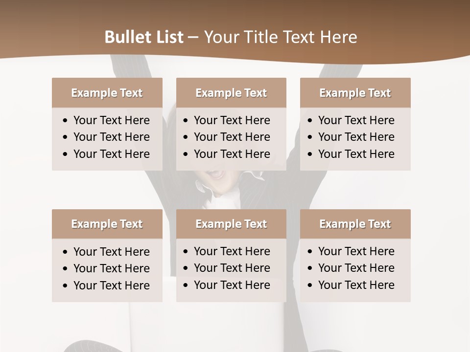 Adult Lotus Businesswoman PowerPoint Template