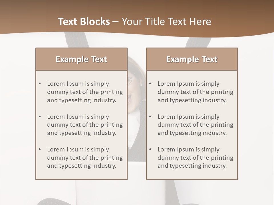 Adult Lotus Businesswoman PowerPoint Template