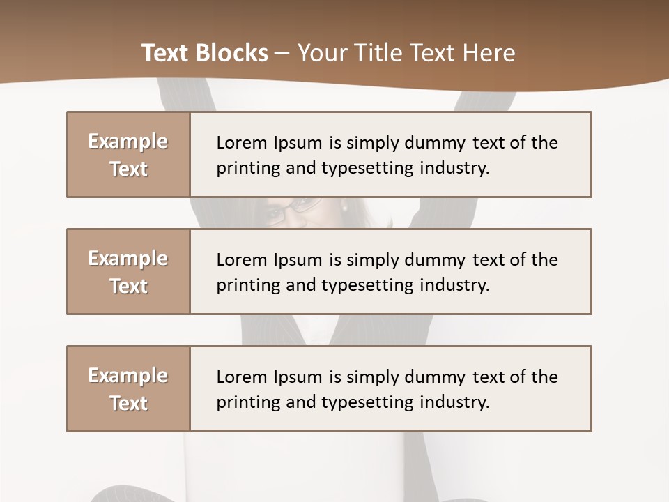 Adult Lotus Businesswoman PowerPoint Template