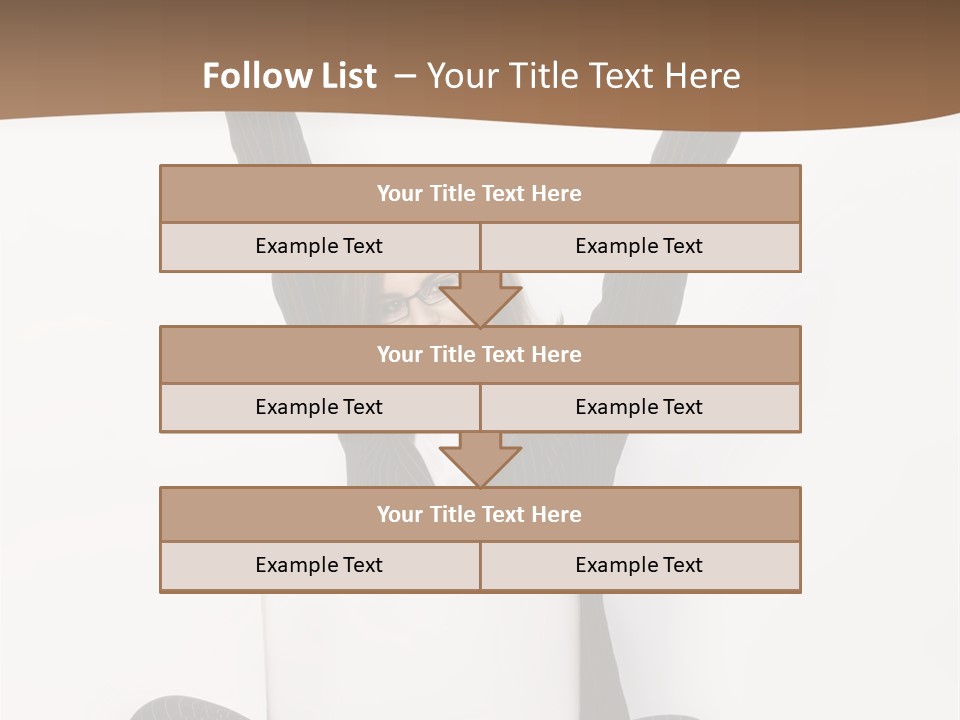 Adult Lotus Businesswoman PowerPoint Template