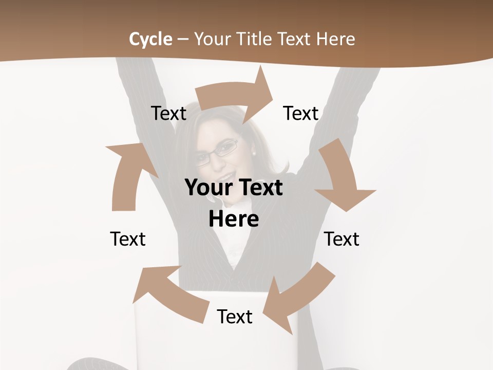 Adult Lotus Businesswoman PowerPoint Template