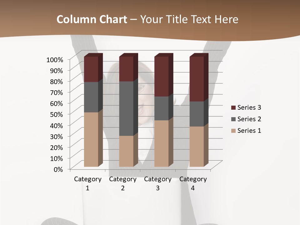 Adult Lotus Businesswoman PowerPoint Template