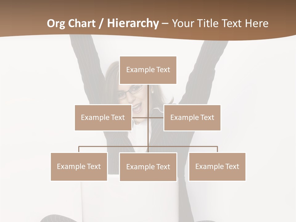 Adult Lotus Businesswoman PowerPoint Template