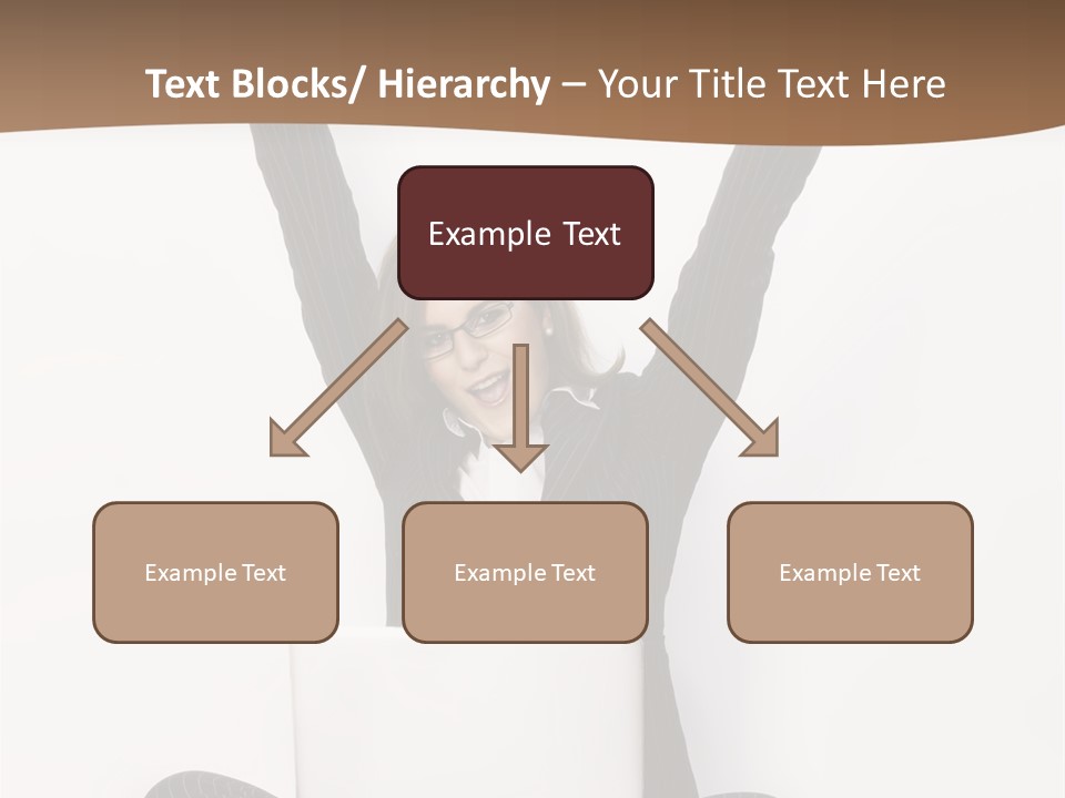 Adult Lotus Businesswoman PowerPoint Template