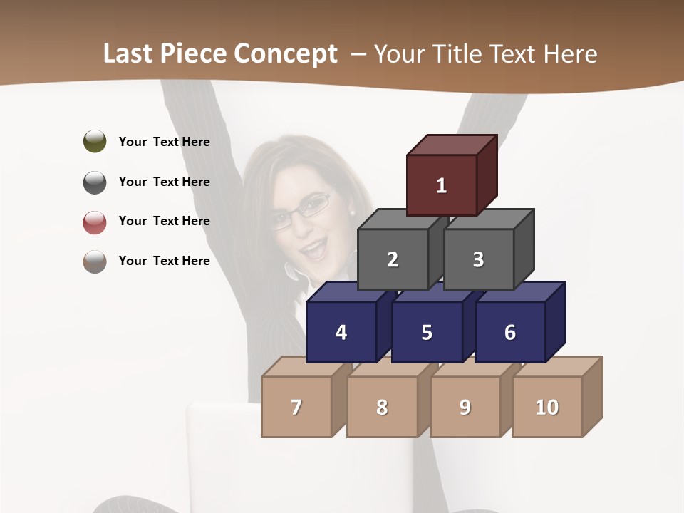 Adult Lotus Businesswoman PowerPoint Template