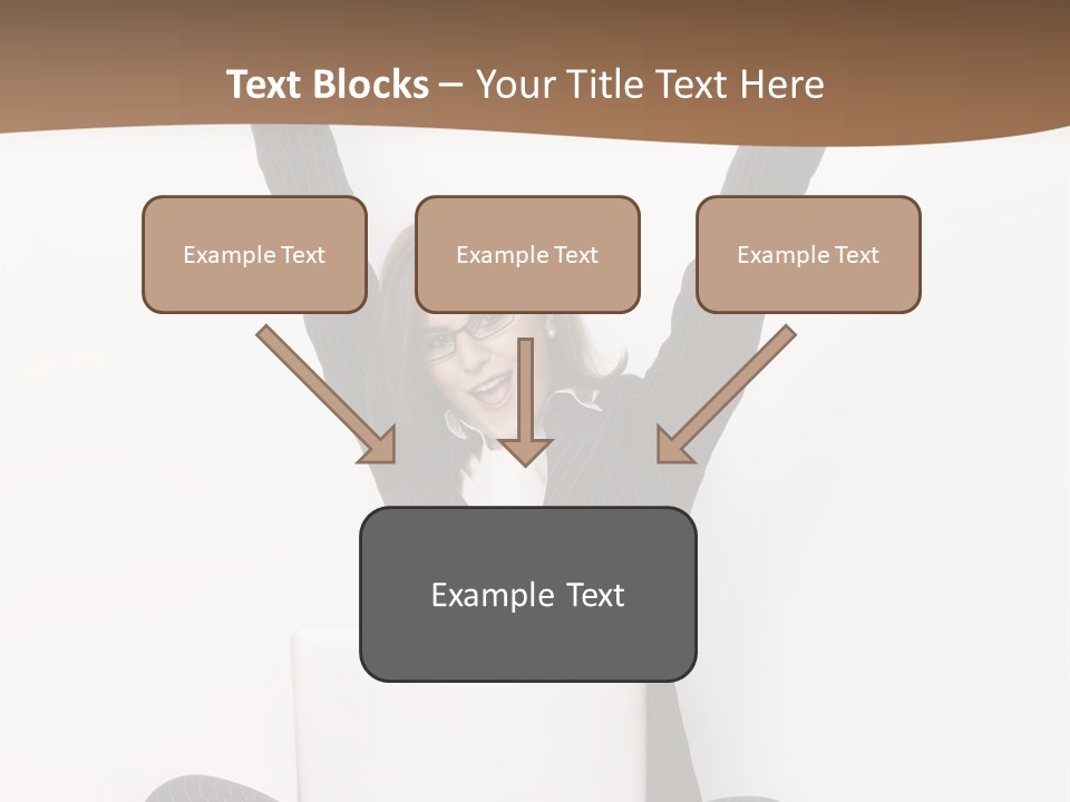 Adult Lotus Businesswoman PowerPoint Template