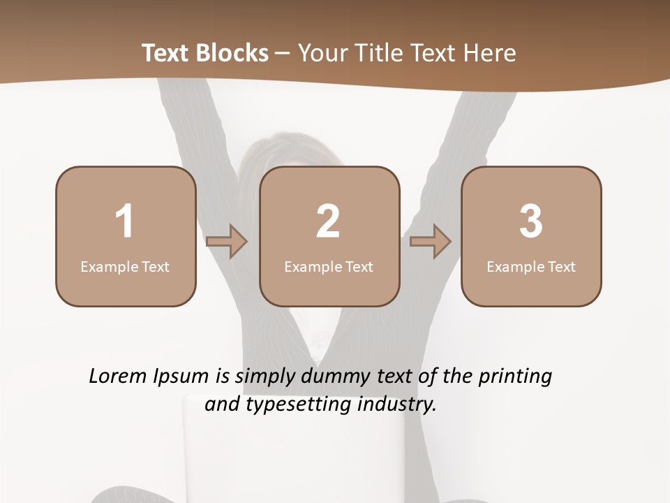 Adult Lotus Businesswoman PowerPoint Template