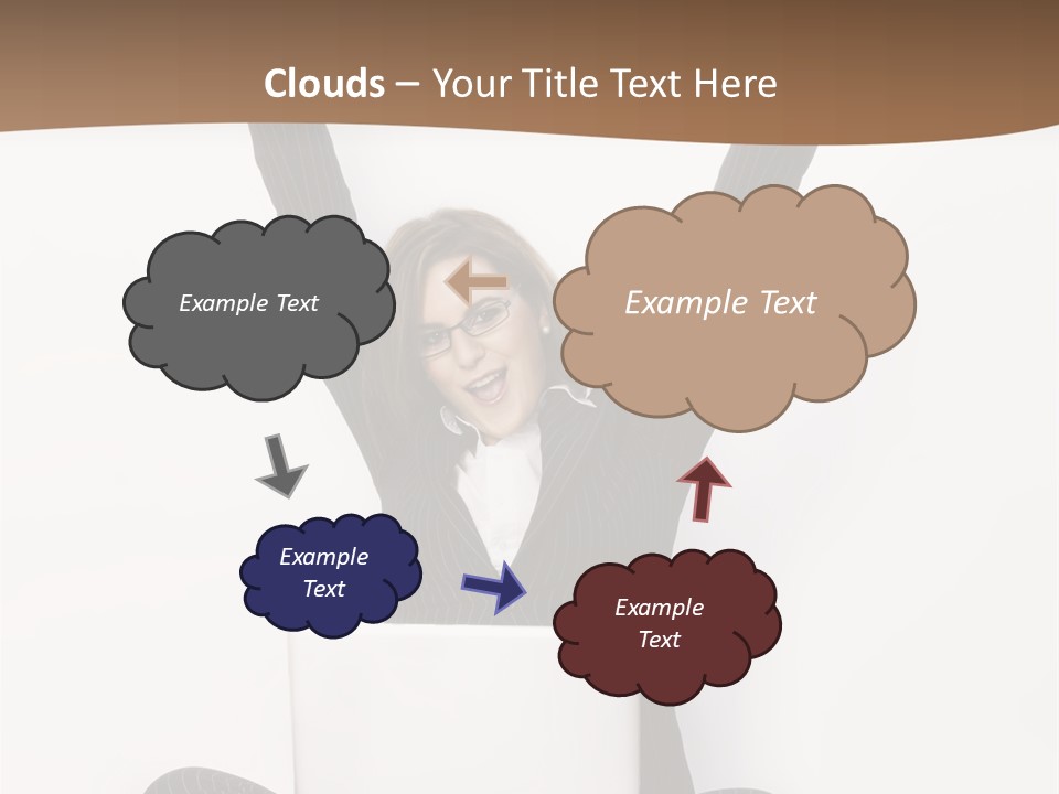 Adult Lotus Businesswoman PowerPoint Template