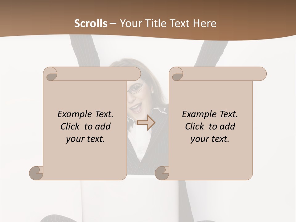 Adult Lotus Businesswoman PowerPoint Template