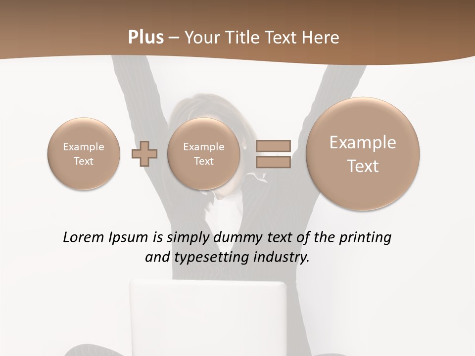 Adult Lotus Businesswoman PowerPoint Template