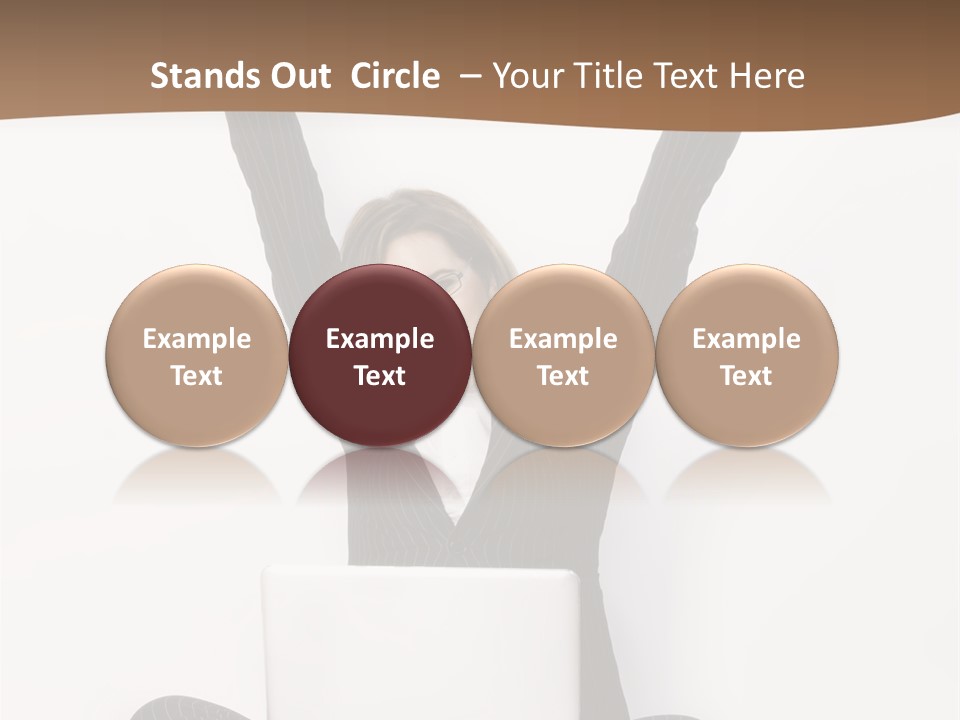 Adult Lotus Businesswoman PowerPoint Template